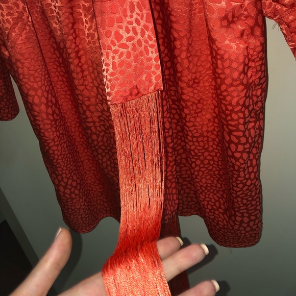 Nasty Gal Orange Leopard Print Satin Dress Size 6US /10 U.K. - Picture 11 of 16